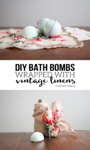 Gift Idea for Her! Make DIY Bath Bombs and wrap them in beautiful vintage linens. Get the tutorial by @CraftivityDGift Idea for Her! Make DIY Bath Bombs and wrap them in beautiful vintage linens. Get the tutorial by @CraftivityD