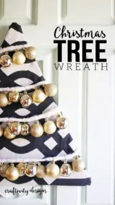 DIY Christmas Tree Wreath, Non-Traditional Christmas Wreath Idea, Ornament Wreath by @CraftivityD