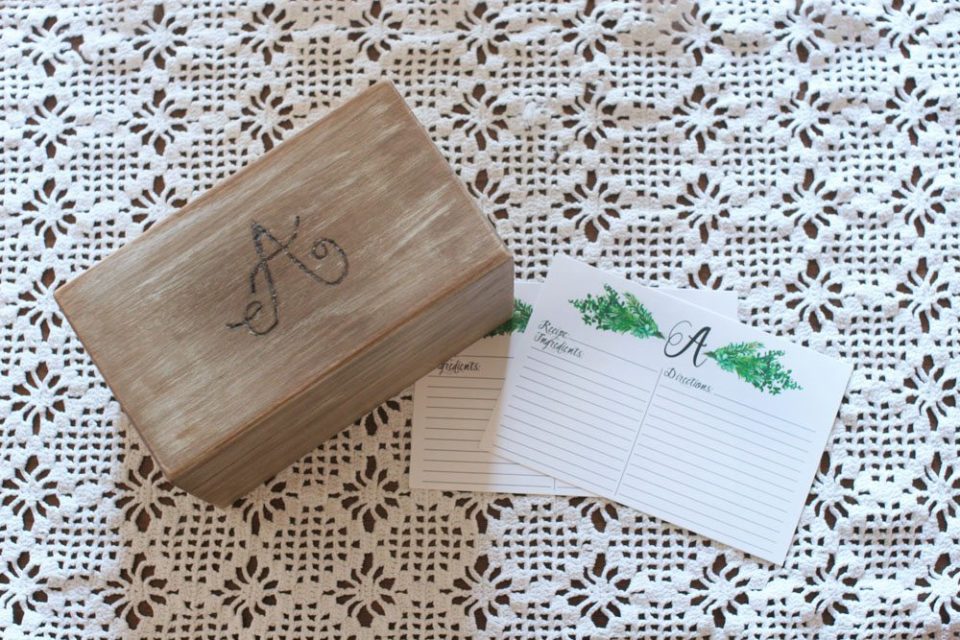 Personalized Recipe Box + Recipe Cards Craftivity Designs
