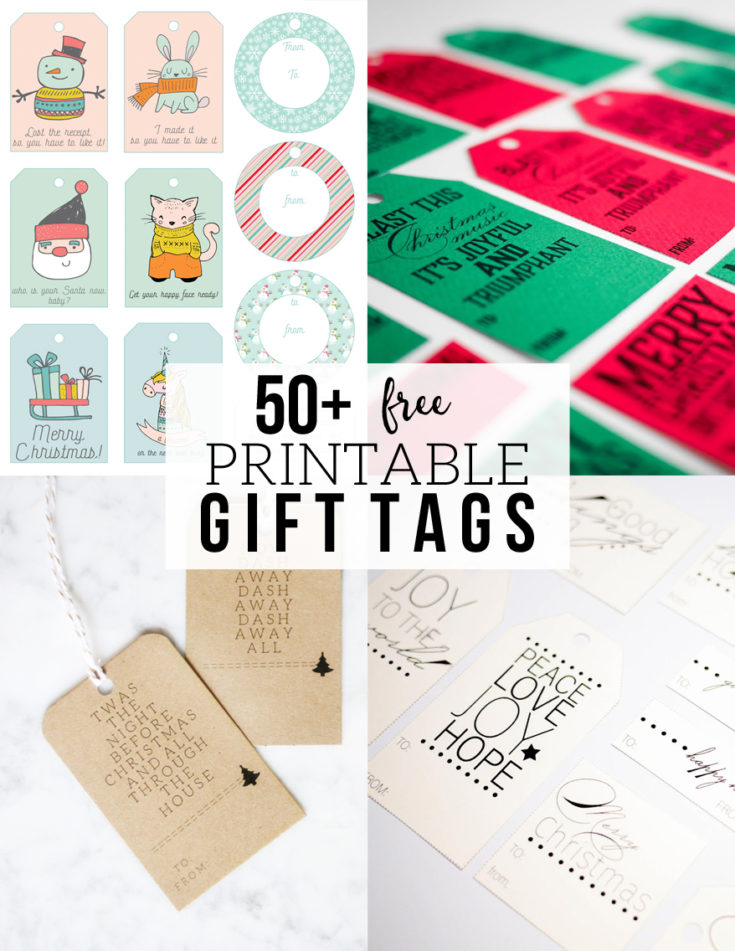 A Minimalist Christmas: 24 Easy + Free Printable Gift Tags 