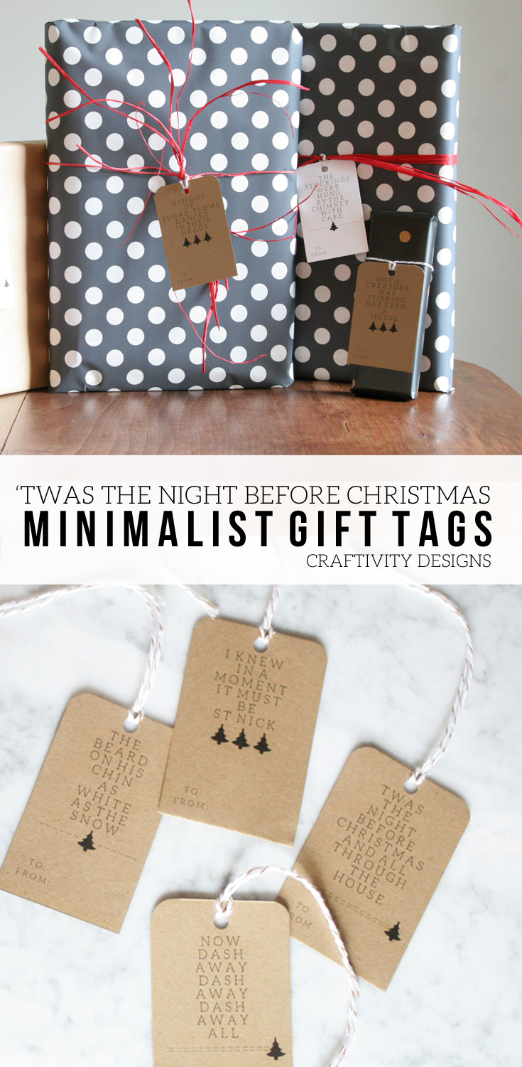 Minimalistic Kraft Christmas Gift Tags Tags