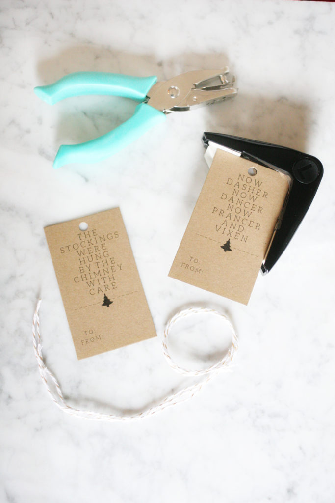 printable gift tags, minimalist christmas