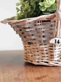 How to make a DIY Rustic Basket. Turn a basic basket into a farmhouse style basket. Thrift Store Upcycle monthly challenge. by @CraftivityD