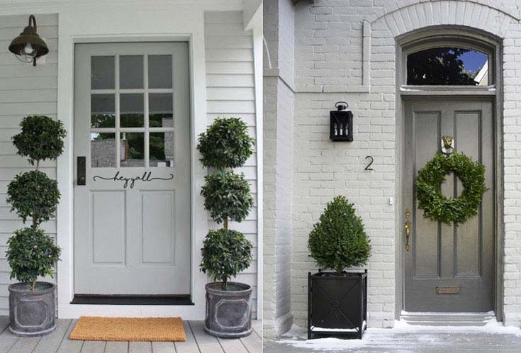 3 Gorgeous Grey Front Door Ideas for Your Porch | Exterior Colors