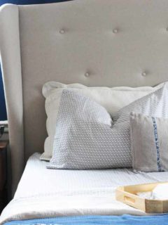 5 Steps to Make a Beautiful Bed, French Ring Sheet Set from Serena and Lily by @CraftivityD