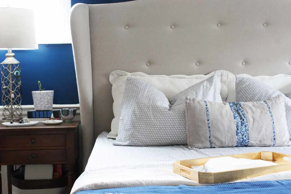 5 Steps to Make a Beautiful Bed, French Ring Sheet Set from Serena and Lily by @CraftivityD
