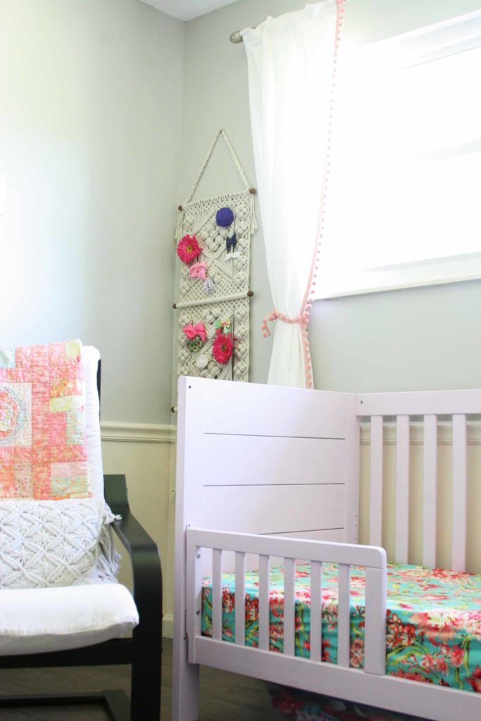 Modern Bohemian Bedroom for Baby Girl, Nursery, Toddler Room, One Room Challenge
