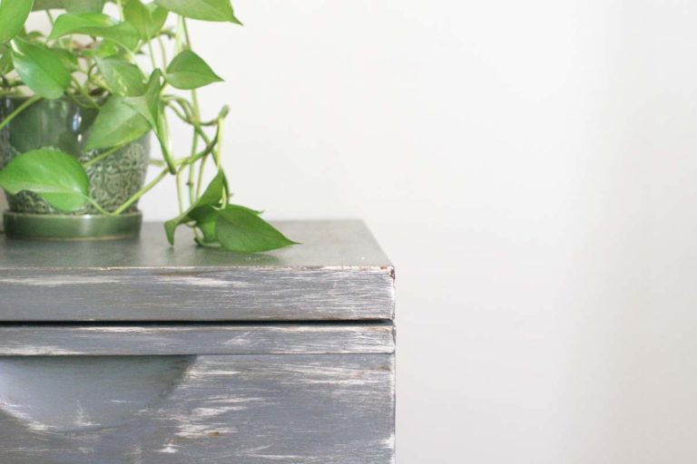 Faux Zinc Finish File Cabinet