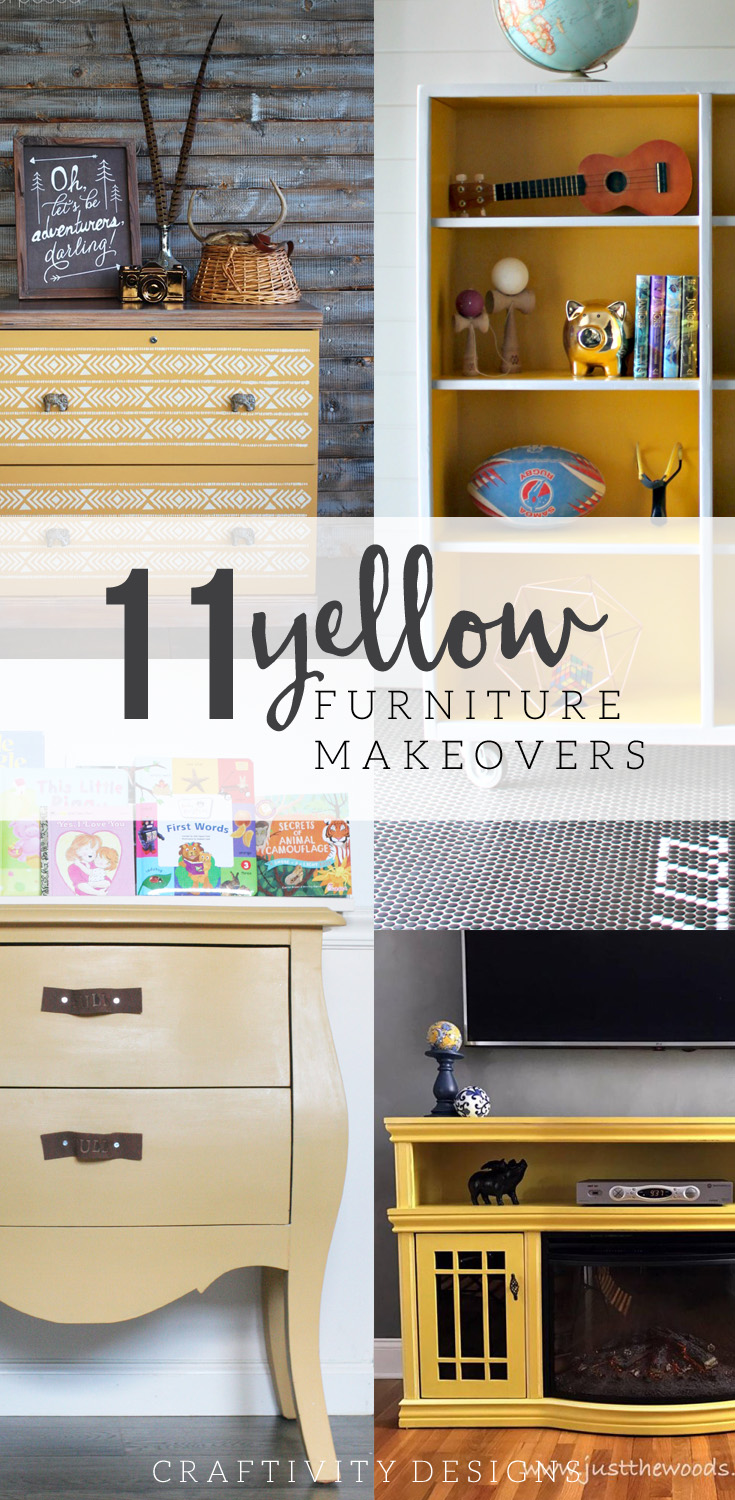 11 Yellow Painted Furniture Makeovers, Upcycle, Refinish, Yellow Paint Colors for Furniture