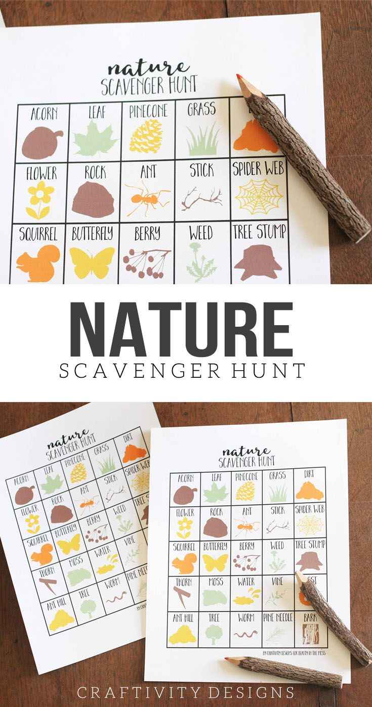 how to go on a nature scavenger hunt with kids free printable