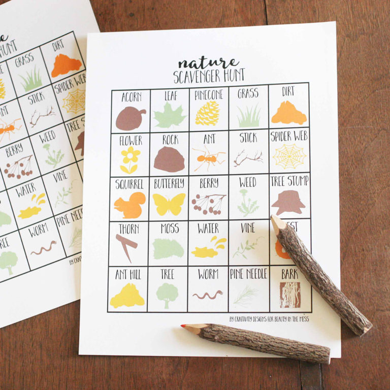 Nature Scavenger Hunt, Activities, Kids