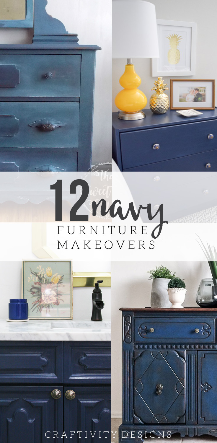 12 Navy Painted Furniture Makeovers Craftivity Designs