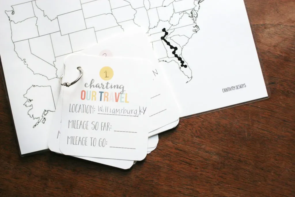 "Map My Trip" for Kids! A travel activity that teachs children about directions, maps, and mileage. Plus, kids can chart travel on a road trip. Free Printables! by Craftivity Designs
