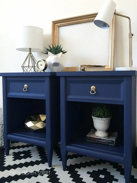 Navy Painted Furniture Makeovers, Navy Furniture Ideas, Blue Furniture Ideas