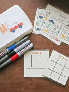 3 Fun + Free Travel Game Templates and Road Trip Printables. How to make a Road Trip Kit to fight boredom while traveling. by Craftivity Designs
