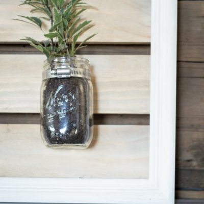 How to Make a Mason Jar Planter from an Old Frame
