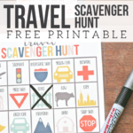 Download and print a FREE Travel Scavenger Hunt for your family's next road trip! Boredom buster, Car game, Travel game, Printable activities for kids, Craftivity Designs