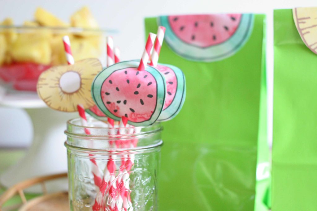 DIY Watermelon Straw Tote Bag for Summer - Make and Takes