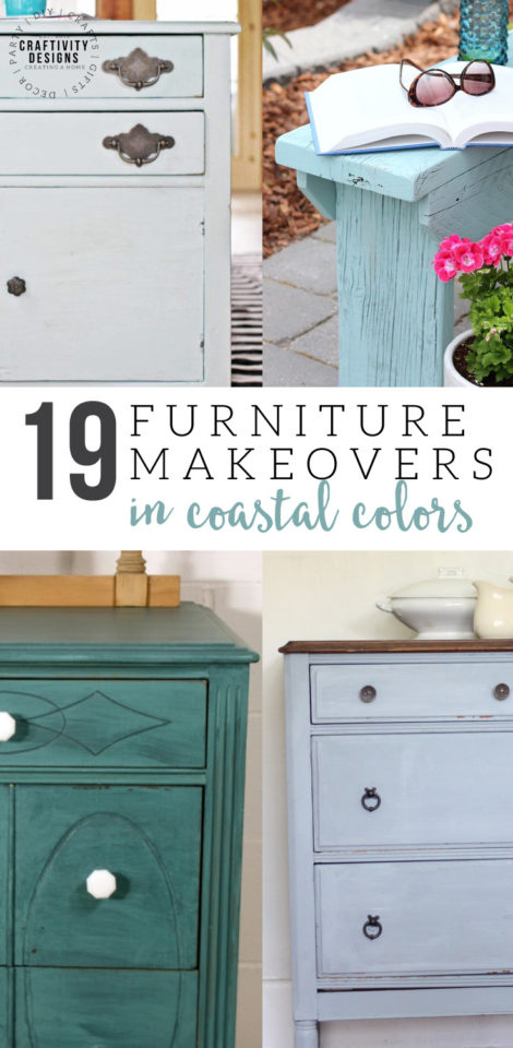 19 Painted Furniture Makeovers in Coastal Color Palettes – Craftivity ...