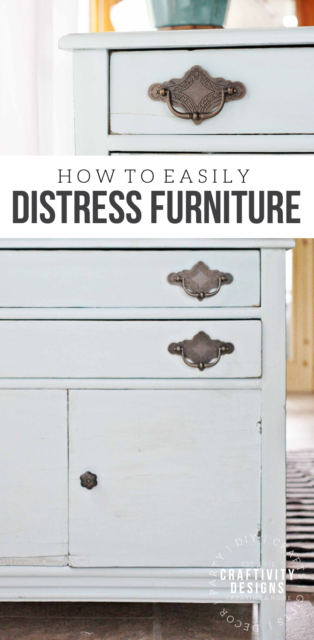 How to Easily Distress Furniture with Chalky Finish Paint – Craftivity ...