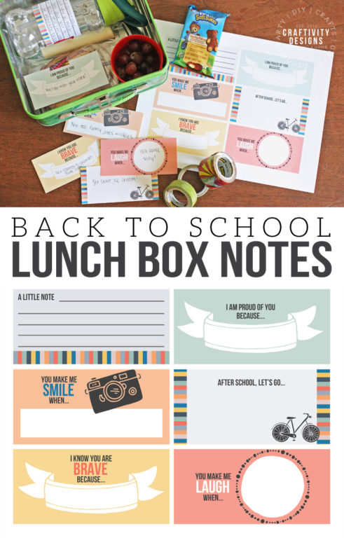 Brighten Your Child's Day with Free Lunch Box Notes – Craftivity Designs