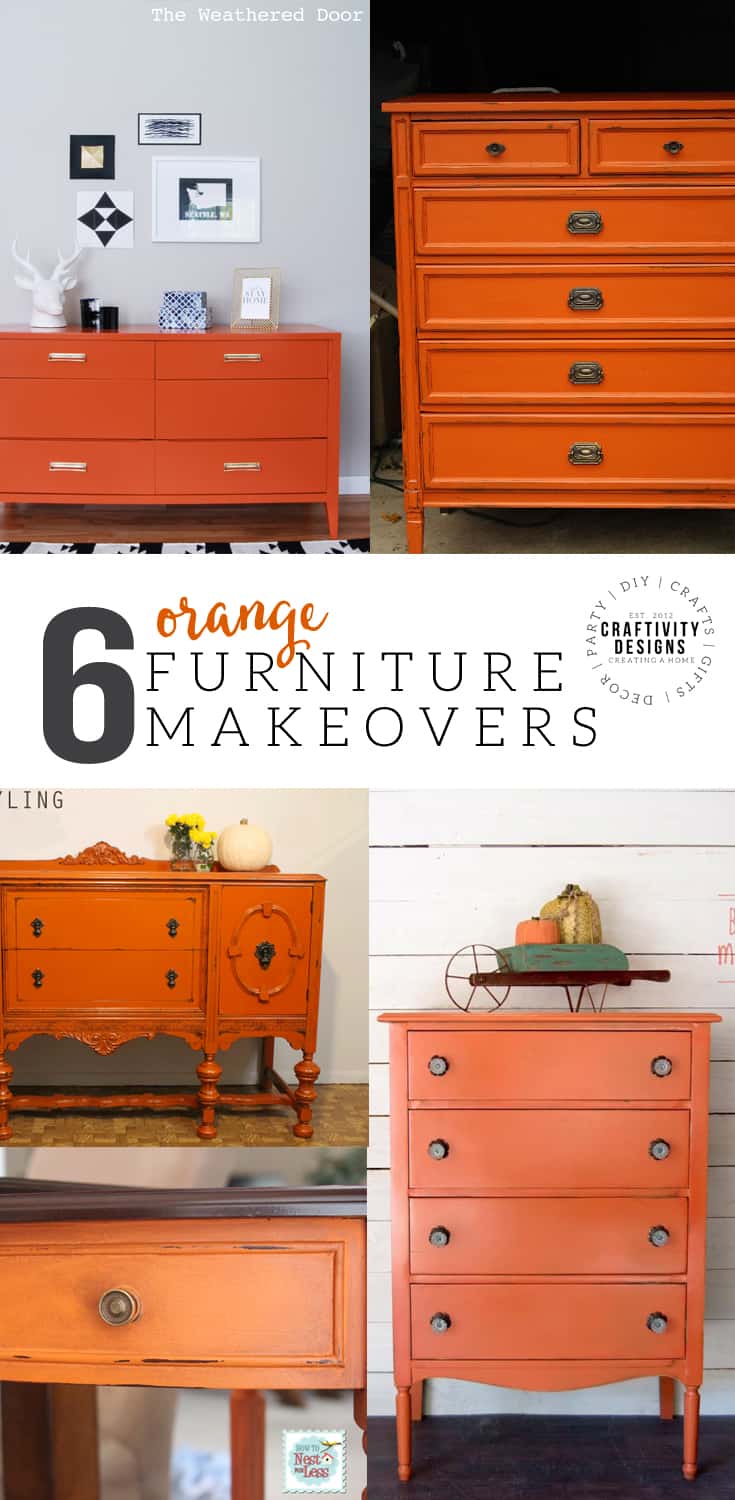 6 Orange Painted Furniture Makeovers Craftivity Designs