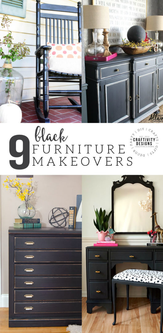 9 Dramatic Furniture Makeovers with Black Paint Craftivity Designs