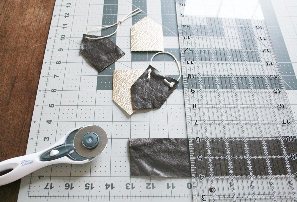 cut out leather gift tags