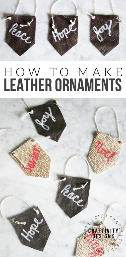 how to make leather christmas ornaments diy
