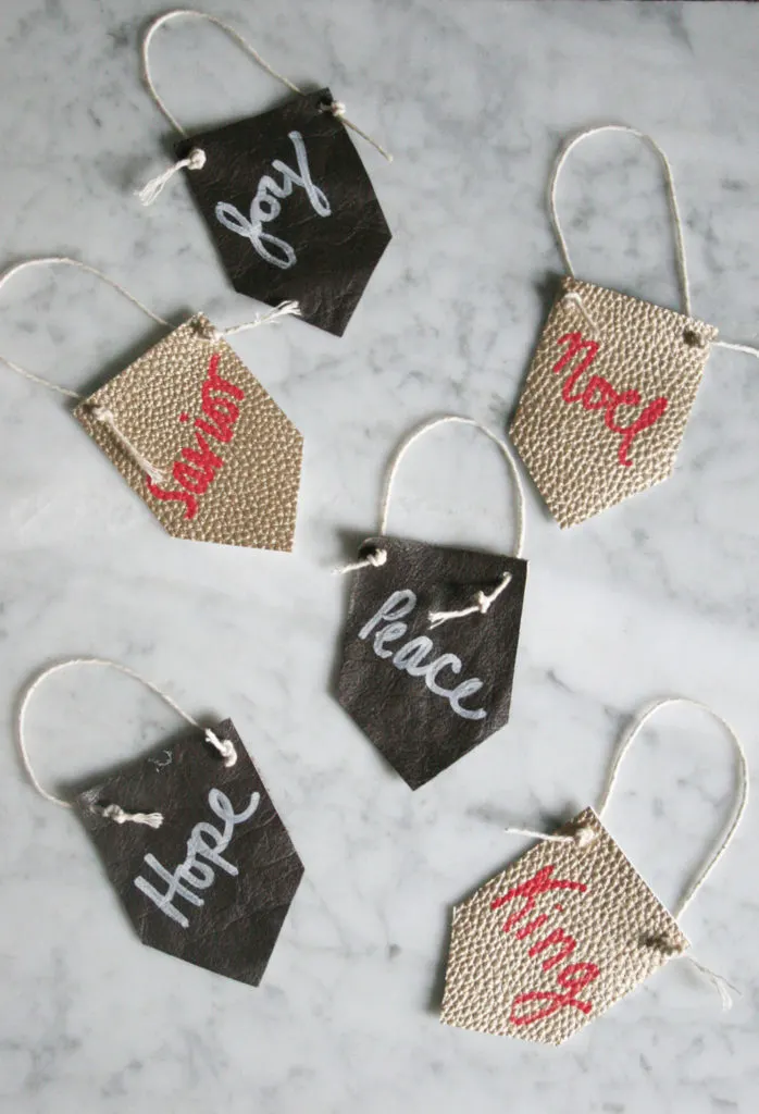 leather christmas ornaments diy