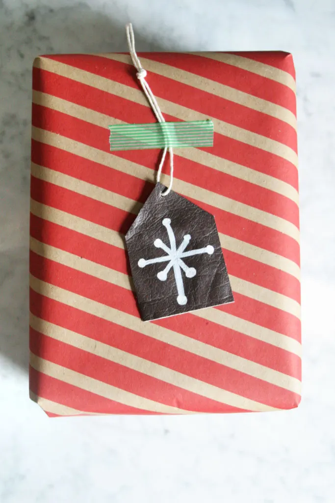 DIY Foiled Leather Gift Tags - Damask Love
