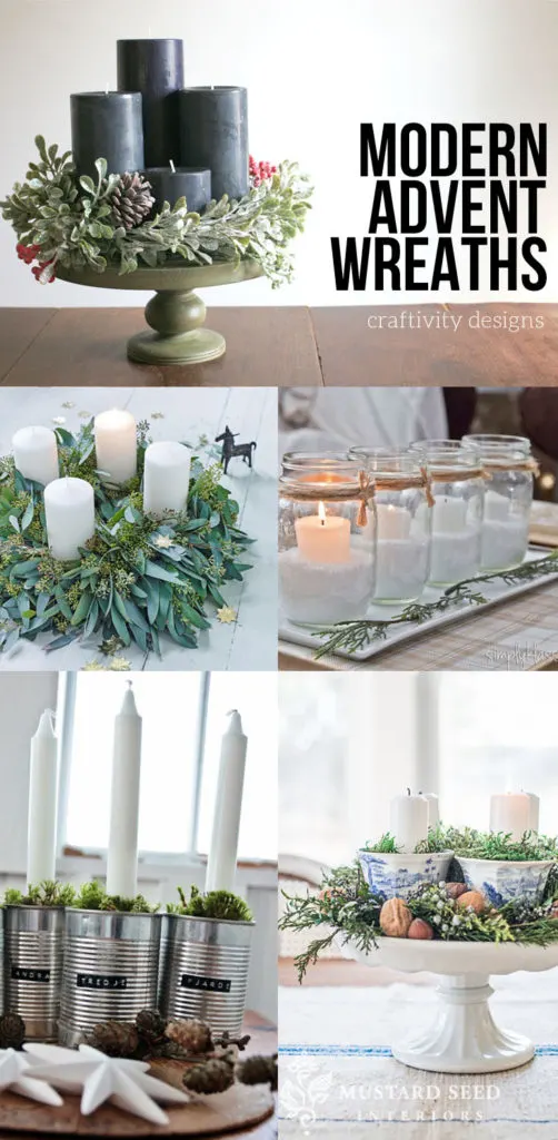 17 different modern diy advent wreath ideas