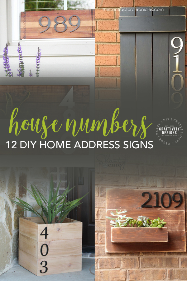 House Numbers - 12 DIY Home Address Signs