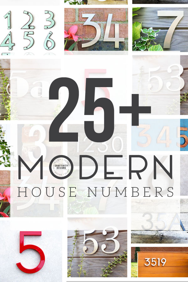 25 Of The Best Modern House Numbers For Your Home Craftivity Designs