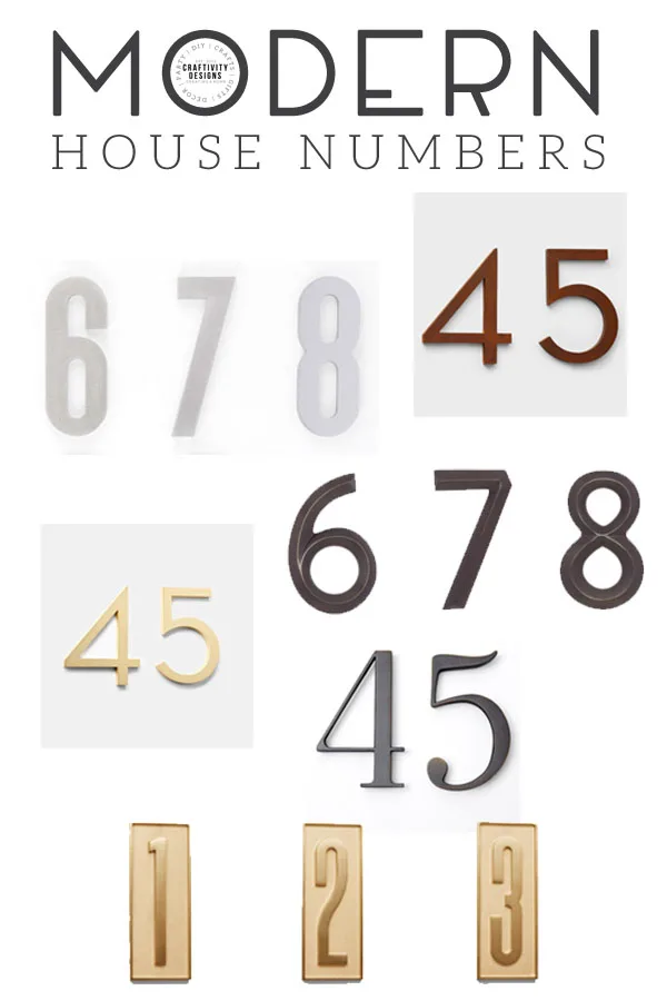 modern house numbers