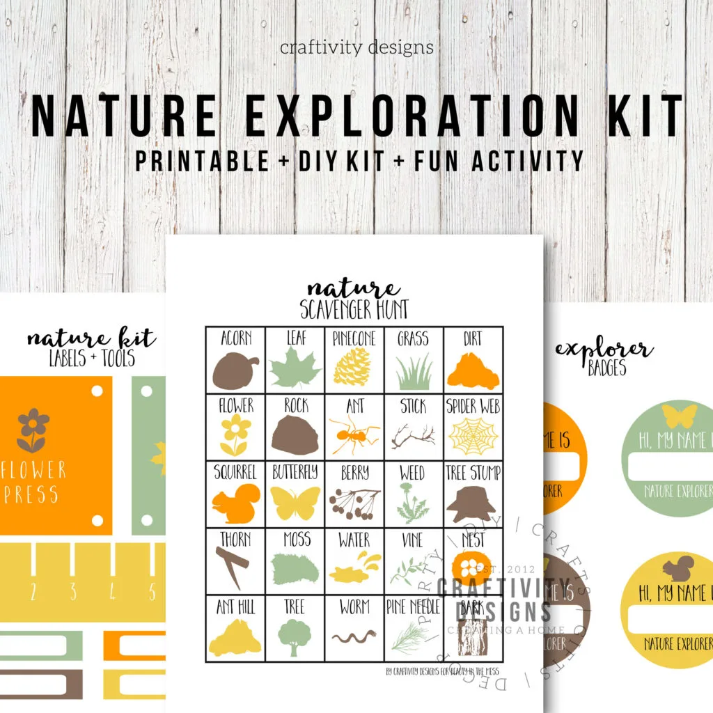 Nature Exploration Kit, nature kit printable
