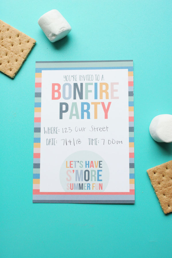 How to Host a Smores Party (+ Free Bonfire Invitation!)