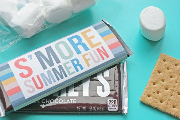 smore summer fun candy bar wrapper