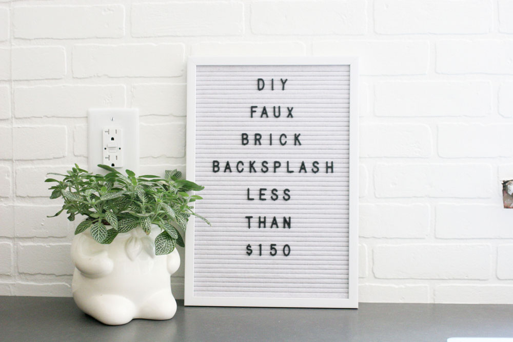 Best Faux Brick Backsplash (EASY, Low-Cost & Durable!)