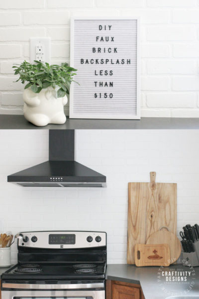 How to Install a Faux Brick Backsplash – Craftivity Designs