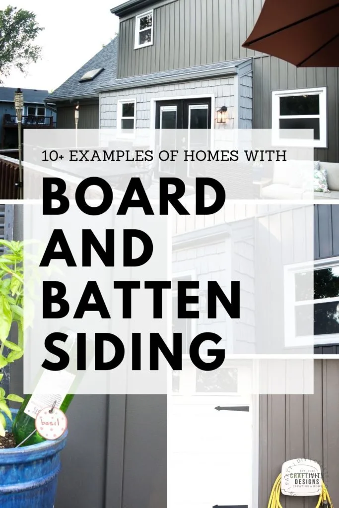 Dark Gray Board and Batten Siding - Text Overlay: 10 Examples of Homes with Board and Batten Siding