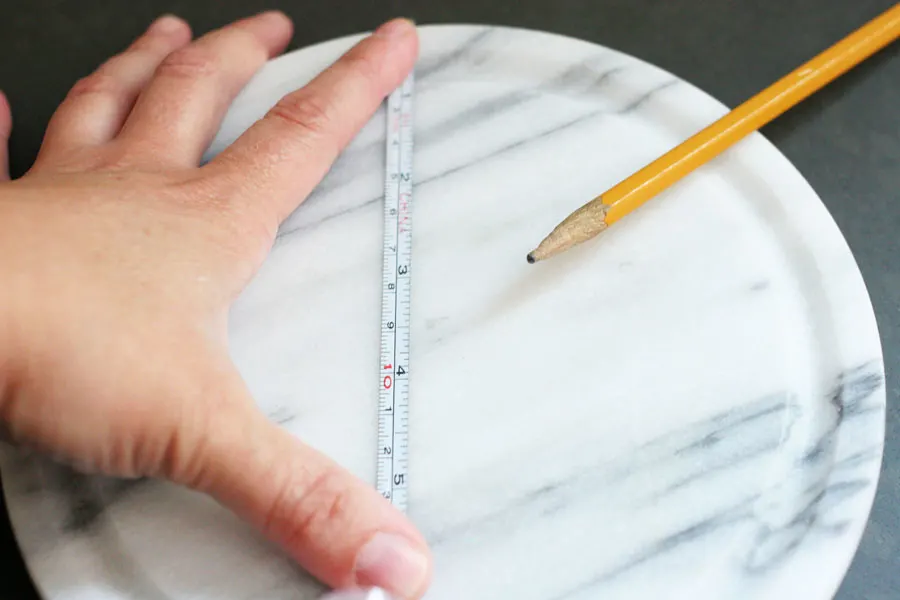 measure marble base