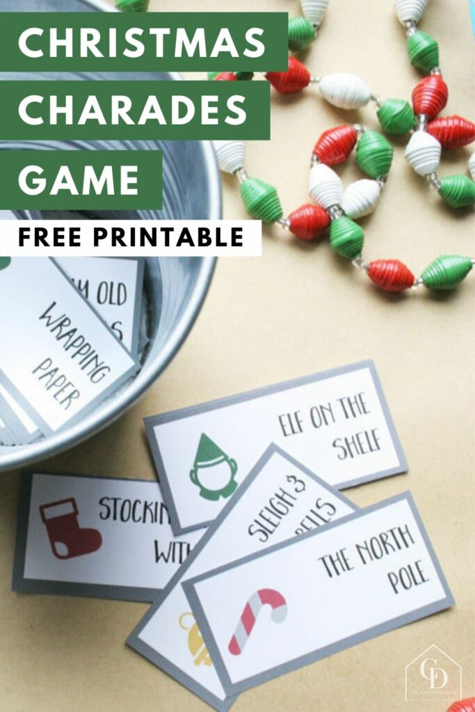Christmas Charades Game free printable