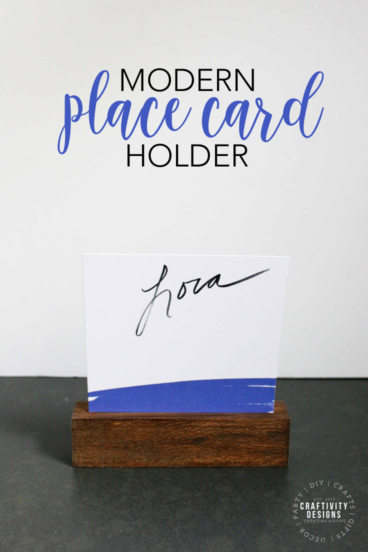 How to Make a Modern Wood Place Card Holder