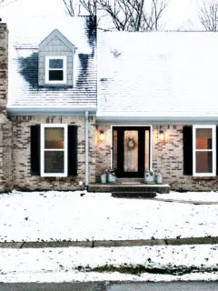brick exterior home in winter