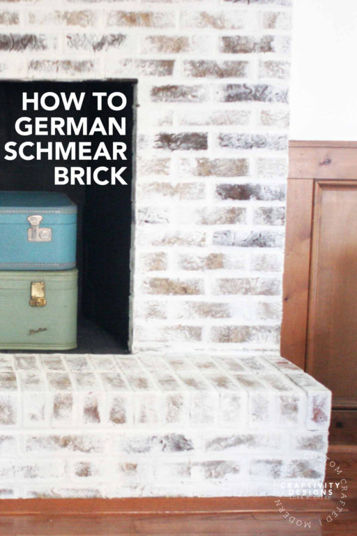 How to German Schmear Brick (Mortar Wash Fireplace Makeover