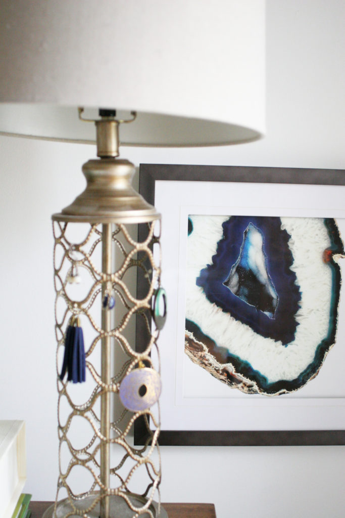 brass lamp and agate print, photo by Craftivity Designs