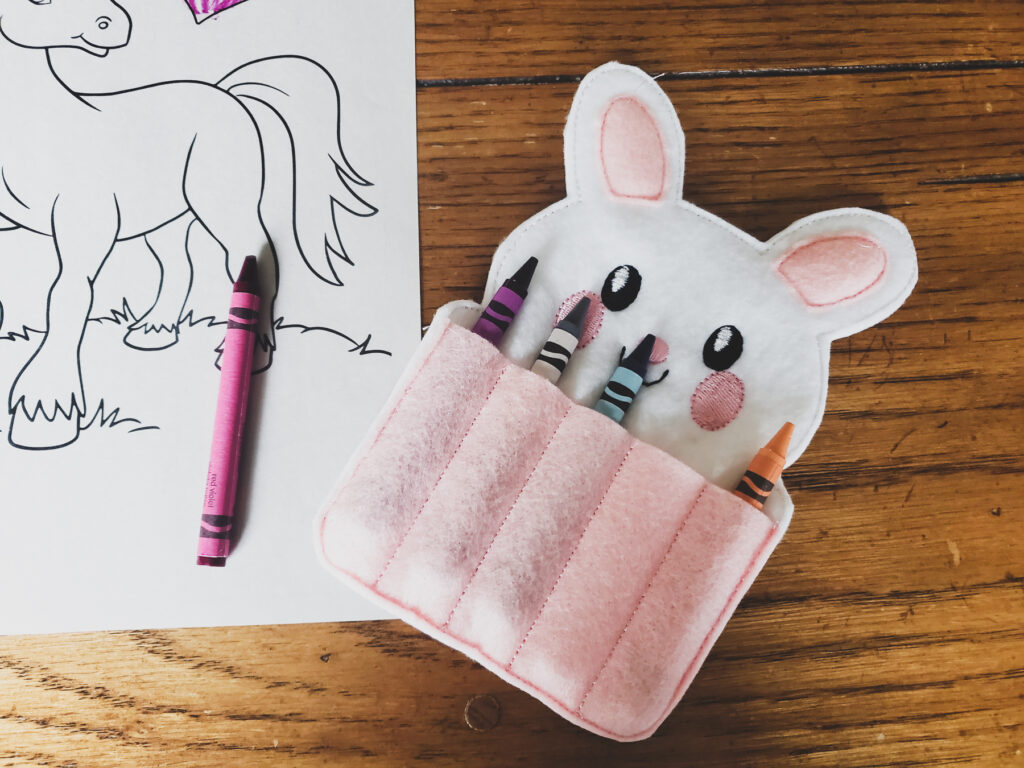 easter bunny crayon holder