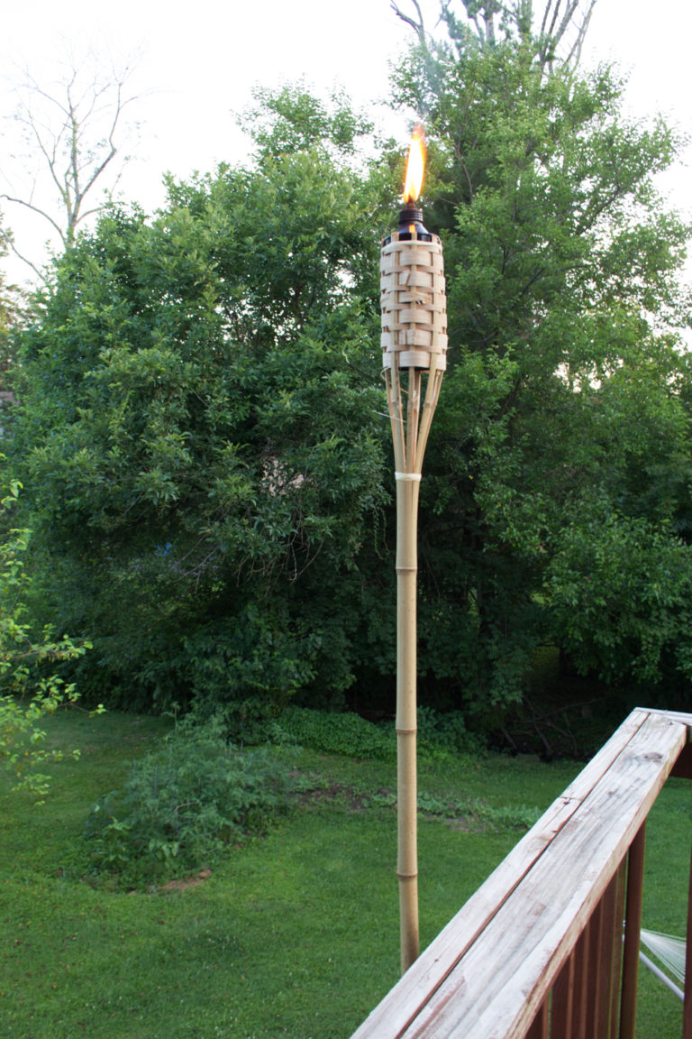 tiki torch deck mount, deck clamp