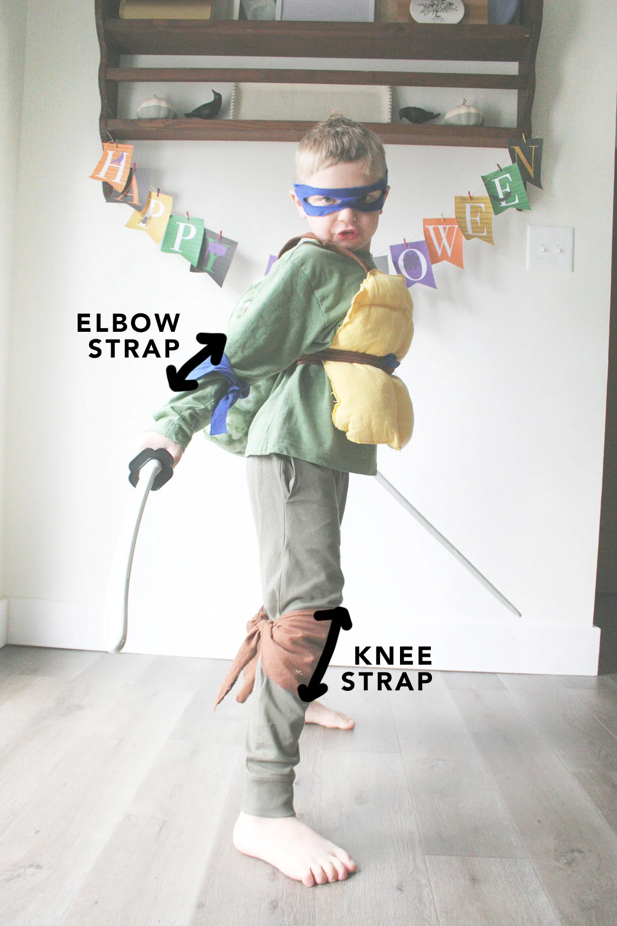 knee and elbow measurement for ninja turtle costume